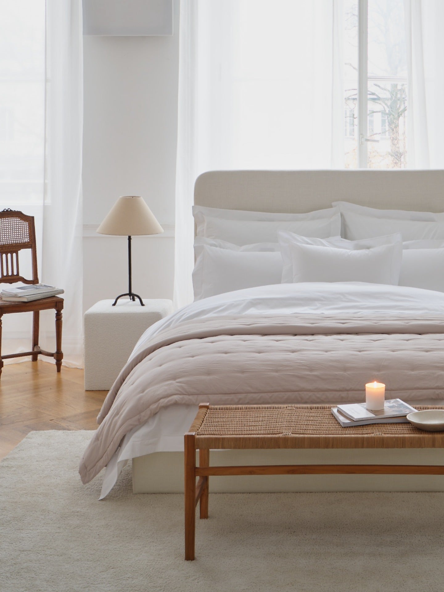 Perkalowa Poszwa na Kołdrę z Ozdobną Ramką