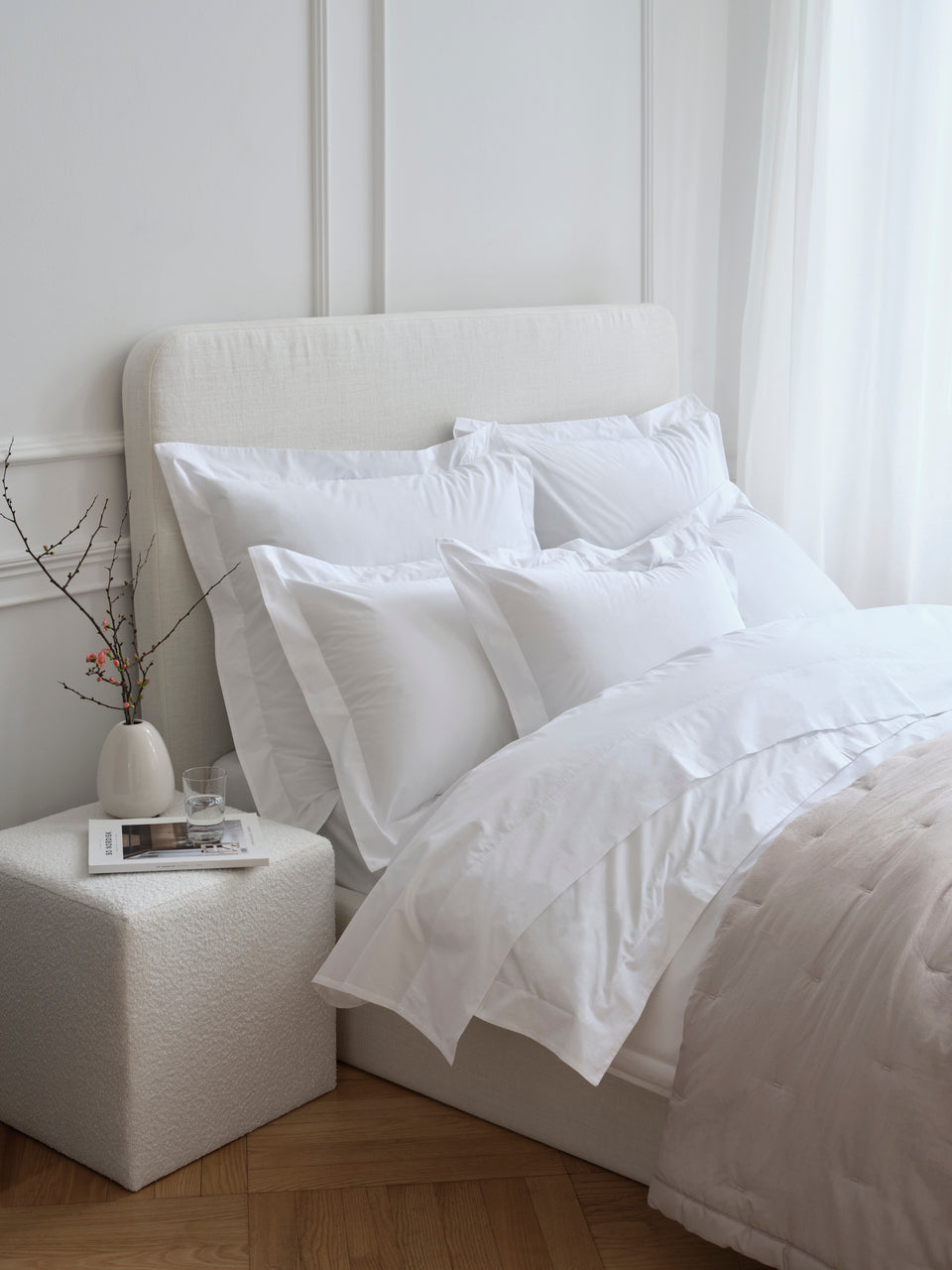 Perkalowy Komplet Pościeli Z Ozdobną Ramką